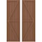 Ekena Millwork Americraft 5-Board Wood 2 Equal Panel Frmd Board-n-Batten Shutters w/Dbl Z-Bar, ARW102BF518X32BTH, PR ARW102BF518X32BTH - alternate 1